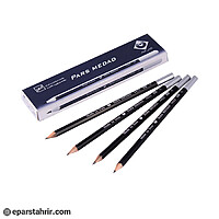 مداد مشکی پارس مداد دیپ دار (بسته 12 عددی)