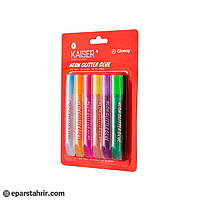چسب اکلیلی شفاف کایزر SK128 (بسته 6 رنگ)