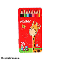 مداد رنگی پنتر 12رنگ جعبه فلزی