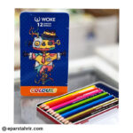 مداد رنگی ووک 12 رنگ جعبه فلزی