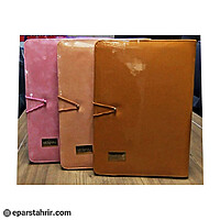 دفتر كلاسوري منهاج 100 برگ چرم کش دار قفل فلزی