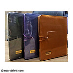 دفتر كلاسوري منهاج 100 برگ چرم کش دار قفل فلزی