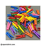 گیره چوبی رنگی