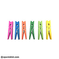 گیره چوبی رنگی