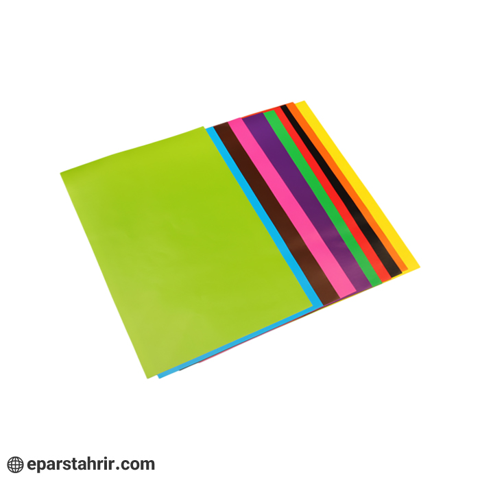 kindergarten-a4-colored-glossy-paper-pack-of-10-colors-1 کاغذ گلاسه مهدکودک A4 رنگی (بسته 10 رنگ )
