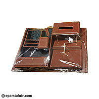 ست رومیزی مدیریتی چرمی 10 تکه نگین