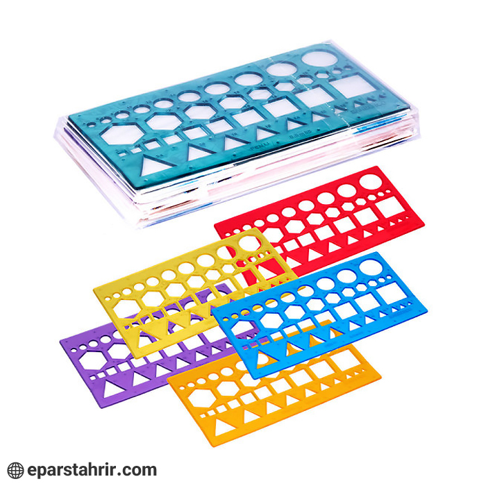 jelly-jelly-geometric-shape-stencil-linear شابلون اشکال هندسی صریر ژله ای مختط (بسته 12 عددی) - جین