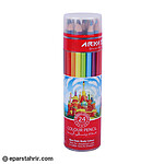 مداد رنگی آریا 24 رنگ استوانه ای کد 3052-3055