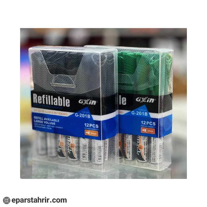 ماژیک وایت برد شارژی جیکسین GIXIN (بسته 12 عددی)
