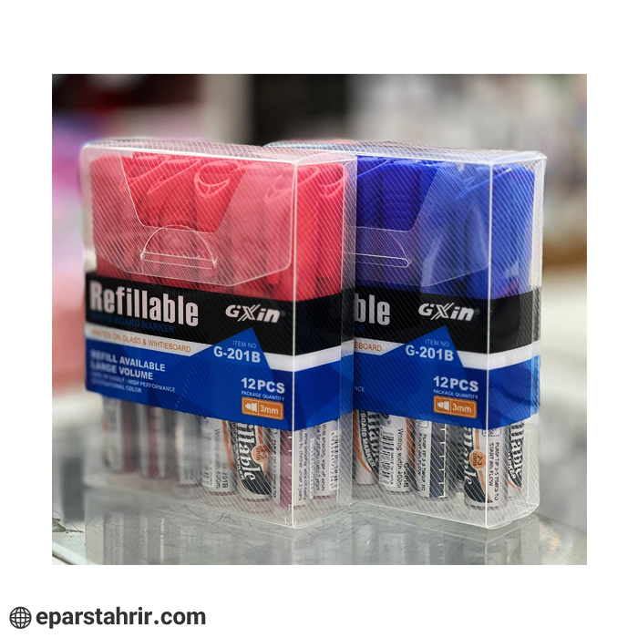 ماژیک وایت برد شارژی جیکسین GIXIN (بسته 12 عددی)