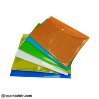 پوشه پلاستیکی پارس A4 دکمه دار اعلاء کد P1001 (بسته 48 عددی)