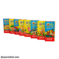مداد رنگی آریا 6 رنگ جعبه مقوایی کوتاه کد 3071
