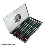 مداد طراحی آریا جعبه فلزی کد 3075 (بسته 12 عددی)