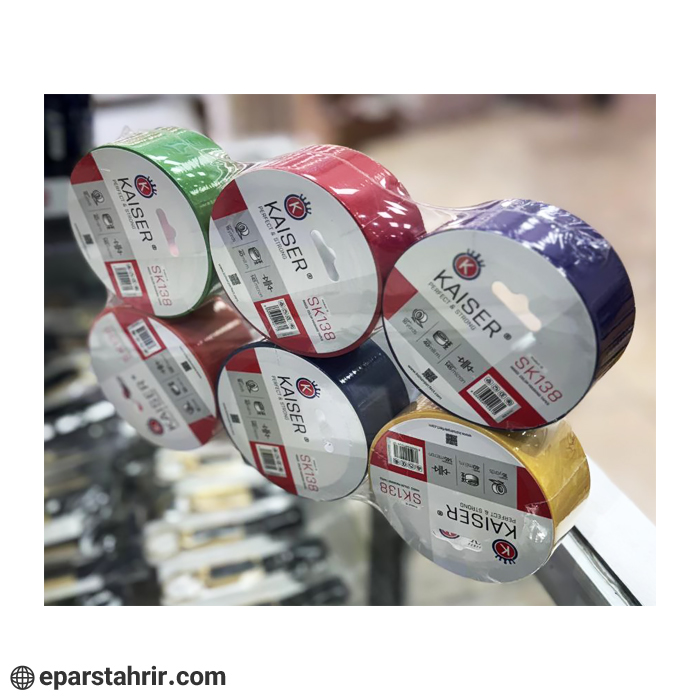چسب کاغذی رنگی کایزر 4 سانت 16 یارد (SK138)(بسته 6 عددی)