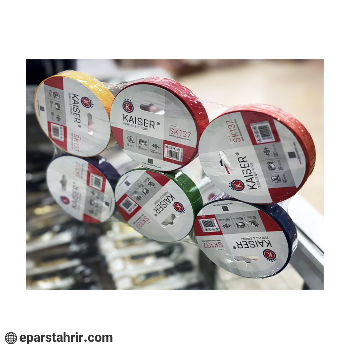 چسب کاغذی رنگی کایزر (SK137)(بسته 6 عددی)