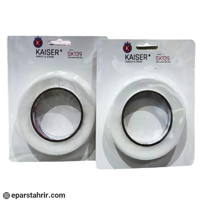 چسب دوطرفه کایزر (SK139) شفاف 2 سانت 3 متری