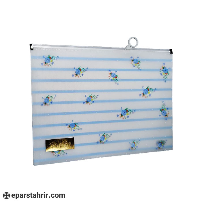 پوشه پلاستیکی A4 زیپ دار پلاک دار کد5207-0016 (بسته 12 عددی)