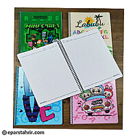 دفتر نوین 50 برگ جلد فانتزی فنری 2 خط