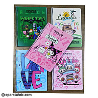 دفتر نوین 50 برگ جلد فانتزی فنری 2 خط