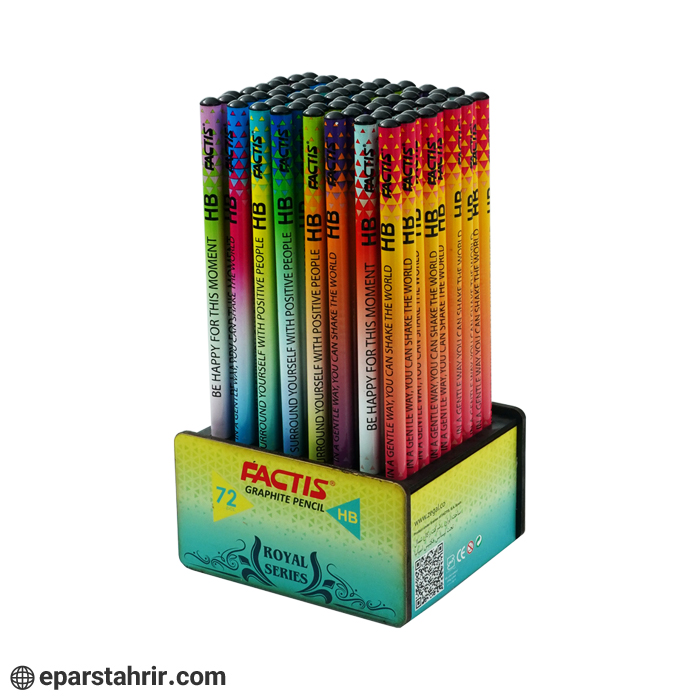 factis-royal-design-black-pencil-pack-of-72 مدادمشكي فكتيس طرح رويال (بسته 72 عددي)