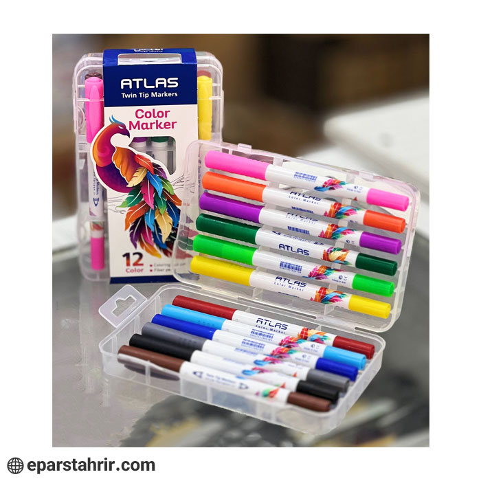 ماژيک نقاشي اطلس 12رنگ
