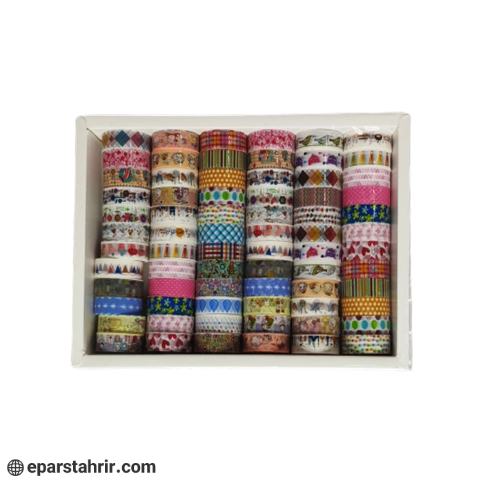 چسب نواری لیزری طرح دار (بسته 72 عددی)