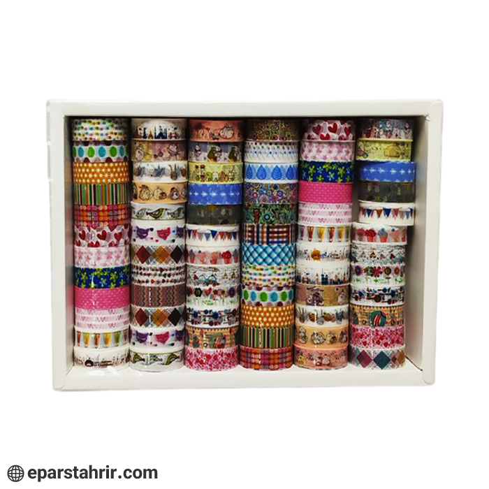 patterned-adhesive-tape-pack-of-72-1 چسب نواری طرح دار (بسته 72 عددی)