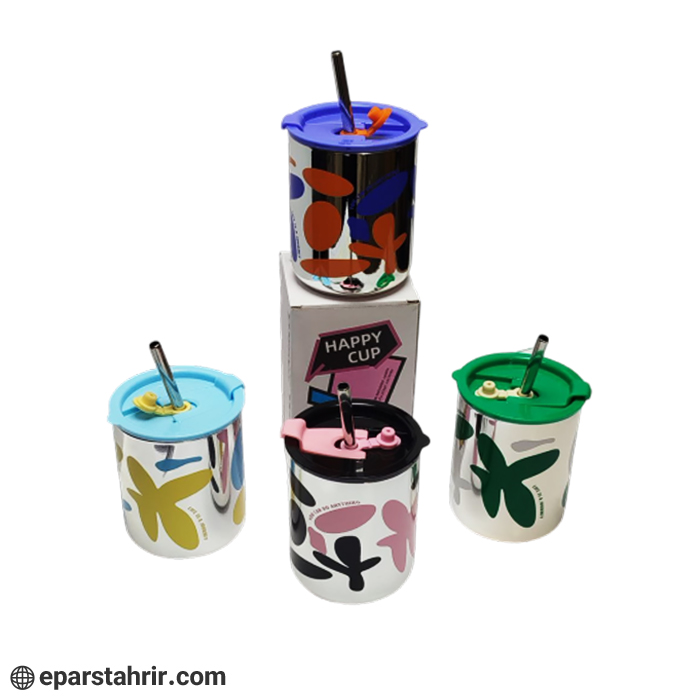 stainless-steel-mug-with-straw-530-ml-code-1005-4-1 ماگ استیل نی دار 530 میل کد 1005/4