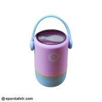 ظرف غذا دو طبقه داخل استیل استوانه ای کد 6597