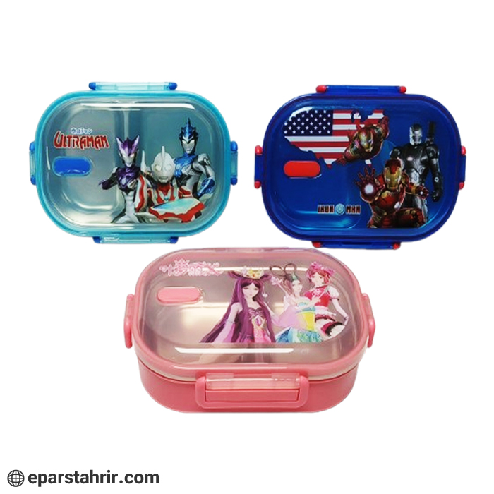 ظرف غذا بیضی طرح دار داخل استیل کد 113