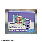 تراش مخزن دار سه گوش پاستيلي كد819 (بسته 12 عددي)