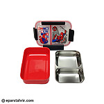 ظرف غذا داخل استیل مستطیلی طرح دار دو تیکه کد 88205