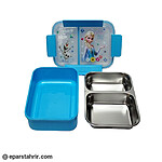 ظرف غذا داخل استیل مستطیلی طرح دار دو تیکه کد 88205