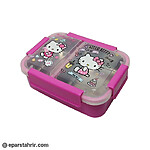 ظرف غذا داخل استیل مستطیلی طرح دار دو تیکه کد 88205