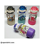 قمقمه نی دار شفاف طرح دار کد 8037