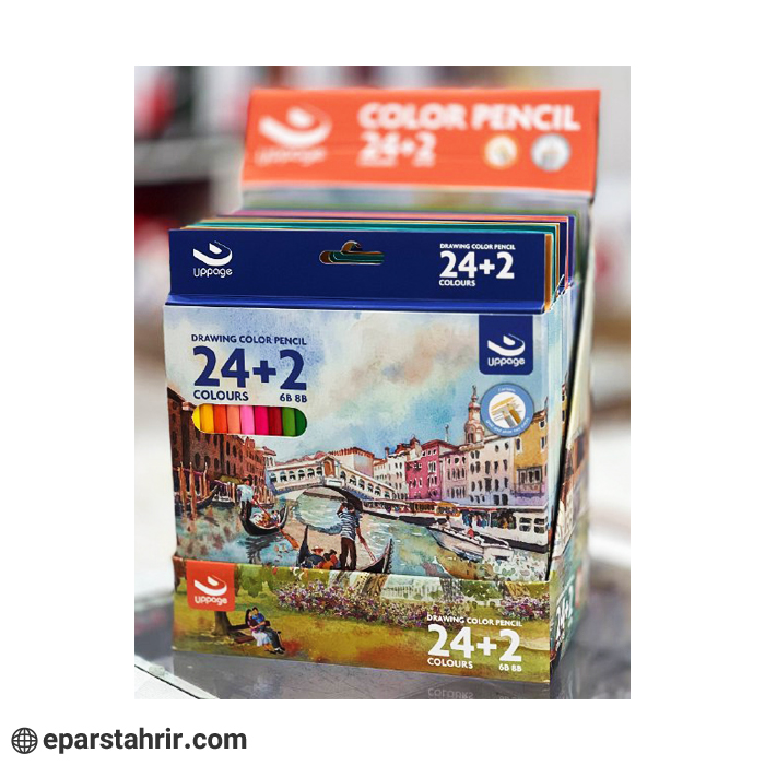 مدادرنگی برند آپیج 2+24 رنگ جعبه مقوایی