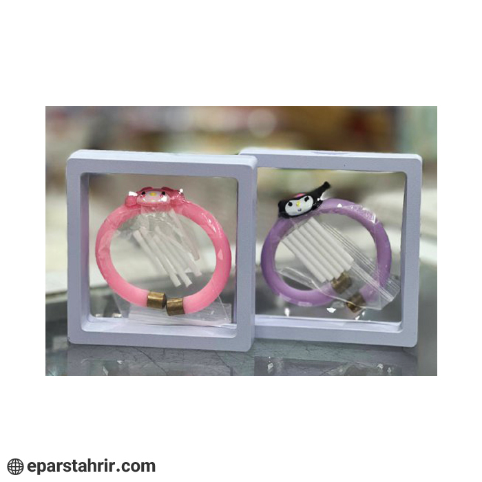 دستبند دخترانه شب تاب طرح کرومی و لبوبو