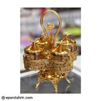 ظرف شکلات خوری آجیل خوری 4 تکه پایه دار