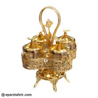 ظرف شکلات خوری آجیل خوری 4 تکه پایه دار