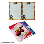 دفتر حاشیه دار کریمی 40 برگ گلاسه فنری