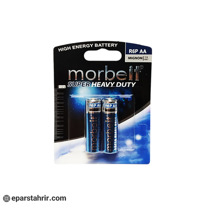 morbit-2-cell-battery-on-card-1 باتری قلمی موربیت 2 عددی روی کارت