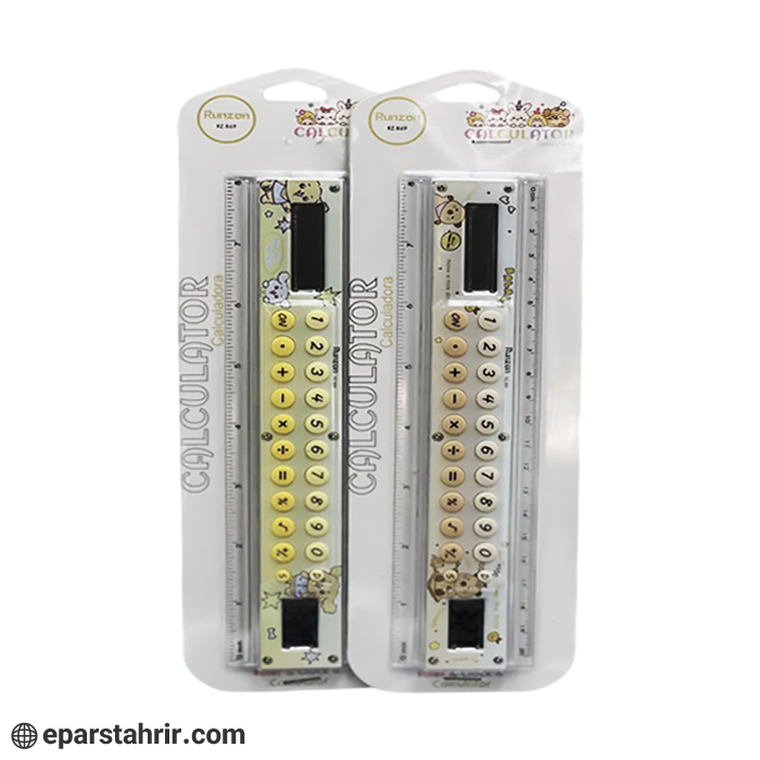 ماشین حساب و ساعت طرح خط کش کد 869