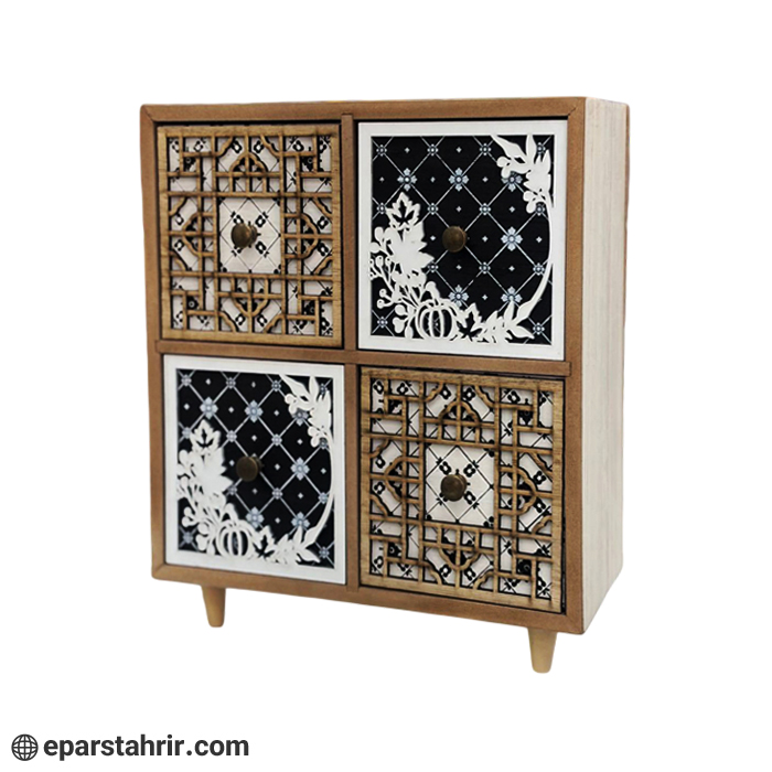 4-drawer-stand-jewelry-box-4 جعبه جواهرات استند 4 کشویی