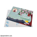 جلد شیت کتاب چسبی تاپ رول سایز 36*50 مشجر (بسته 10 عددی)