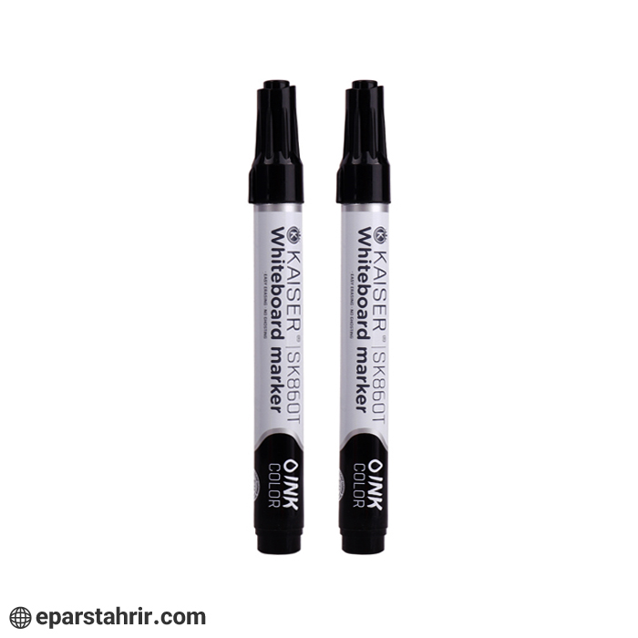 kaiser-sk860t-flat-tip-whiteboard-marker-pack-of-2-1 ماژیک وایت برد کایزر SK860T نوک تخت (بسته 2 عددی)